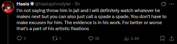 LifeformDigi's tweet photo. Going "he's a pedophile but it's okay" is somehow even worse than going "he's a pedophile, jail him" over drawings
why are leftists like this https://t.co/DJbCx9NQOH