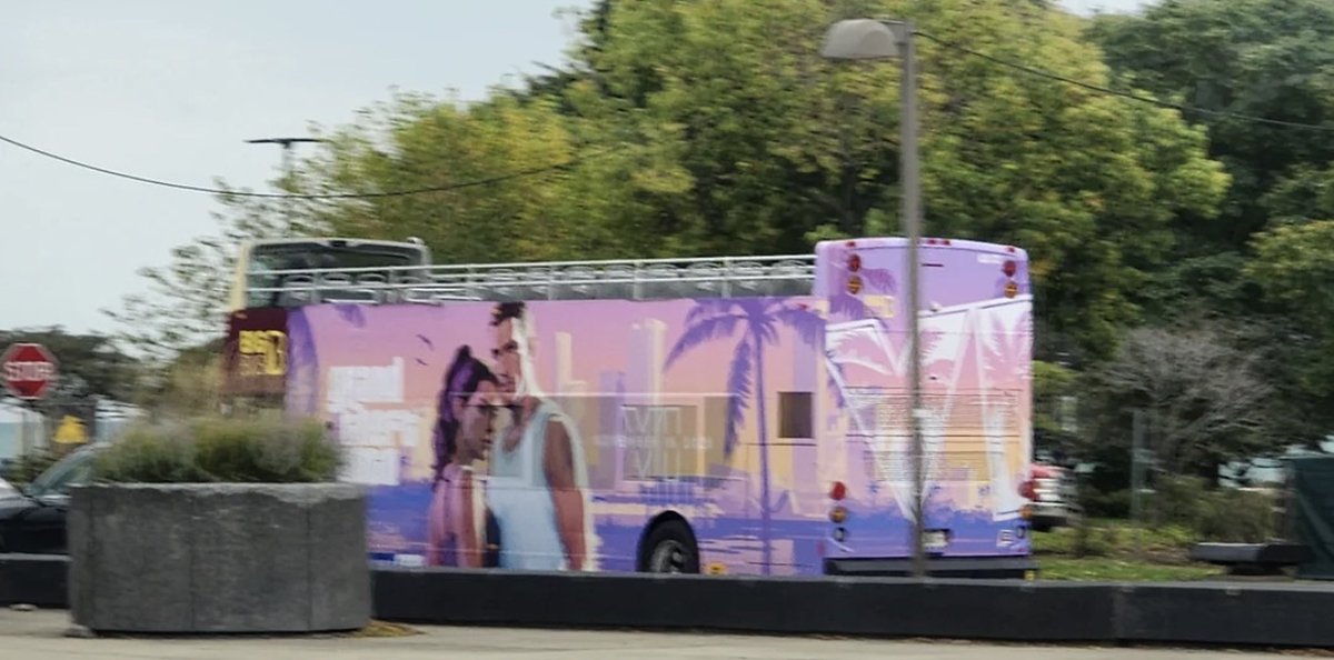 videotech's tweet photo. #GTAVI bus ad liveries spotted 

Source: u/snooAvocados9139 / @D1ZNUTTS https://t.co/acYE6p8PMX
