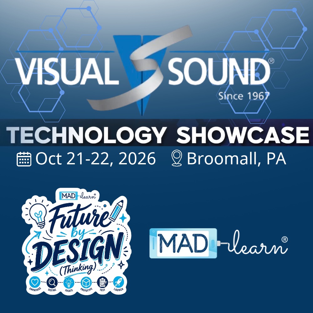 MADLearn's tweet photo. We’re excited to exhibit at Visual Sound’s 6th Annual Technology Showcase in Broomall, PA! Stop by to see how MAD-learn brings design thinking to life, helping students solve real-world problems and turn ideas into action. We’d love to meet you!
#DesignThinking #Teachers #STEM https://t.co/BSvWkmf3JM