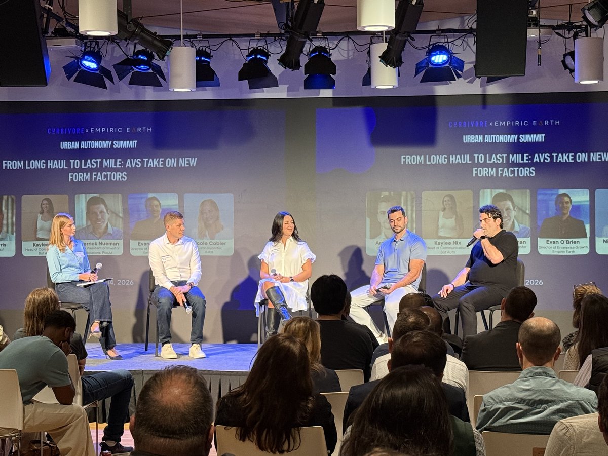 EmpiricEarth's tweet photo. A huge shoutout to our Director of Enterprise Growth, Evan O’Brien, who took the stage today at the Urban Autonomy Summit.

In a room full of people who decide how AVs show up on our streets, Evan highlighted the importance of Empiric Earth’s role in enabling AV deployment at scale.