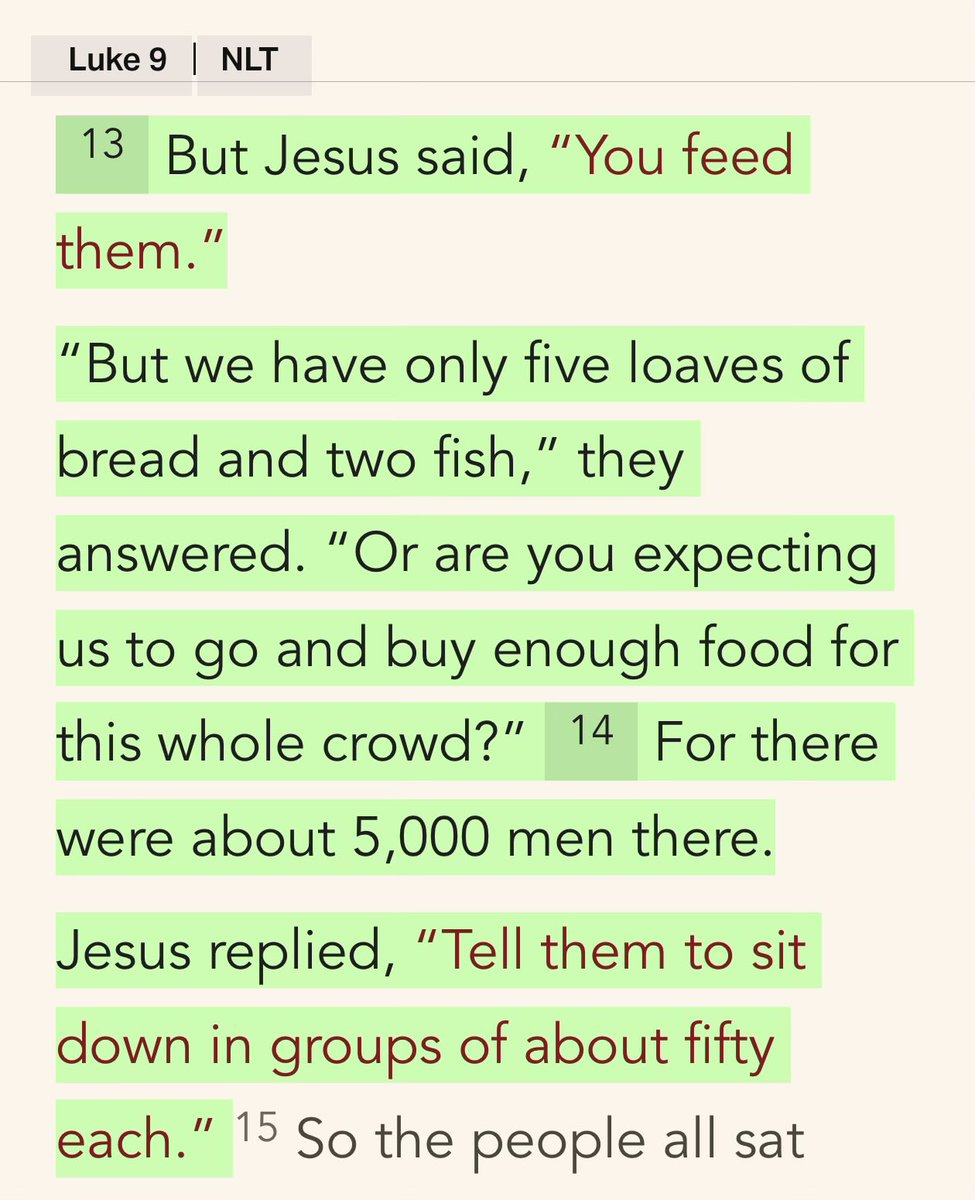 GaryCoby's tweet photo. How often do we check out and think someone else will handle it because we feel it’s impossible?

Direction from God: Bring what we have, even when it's obviously not enough.

Count on Him to do the rest.

Luke 9:13-14 https://t.co/l5oZj7TQsS