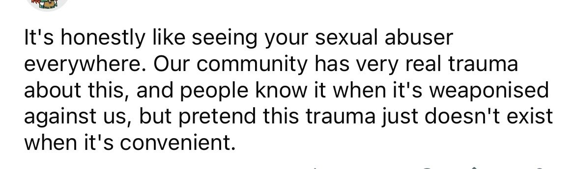 BettsCaro's tweet photo. No. Seeing *Harry Potter Christmas lights* is NOT the same as seeing your sexual abuser. https://t.co/YGl6AARqwj