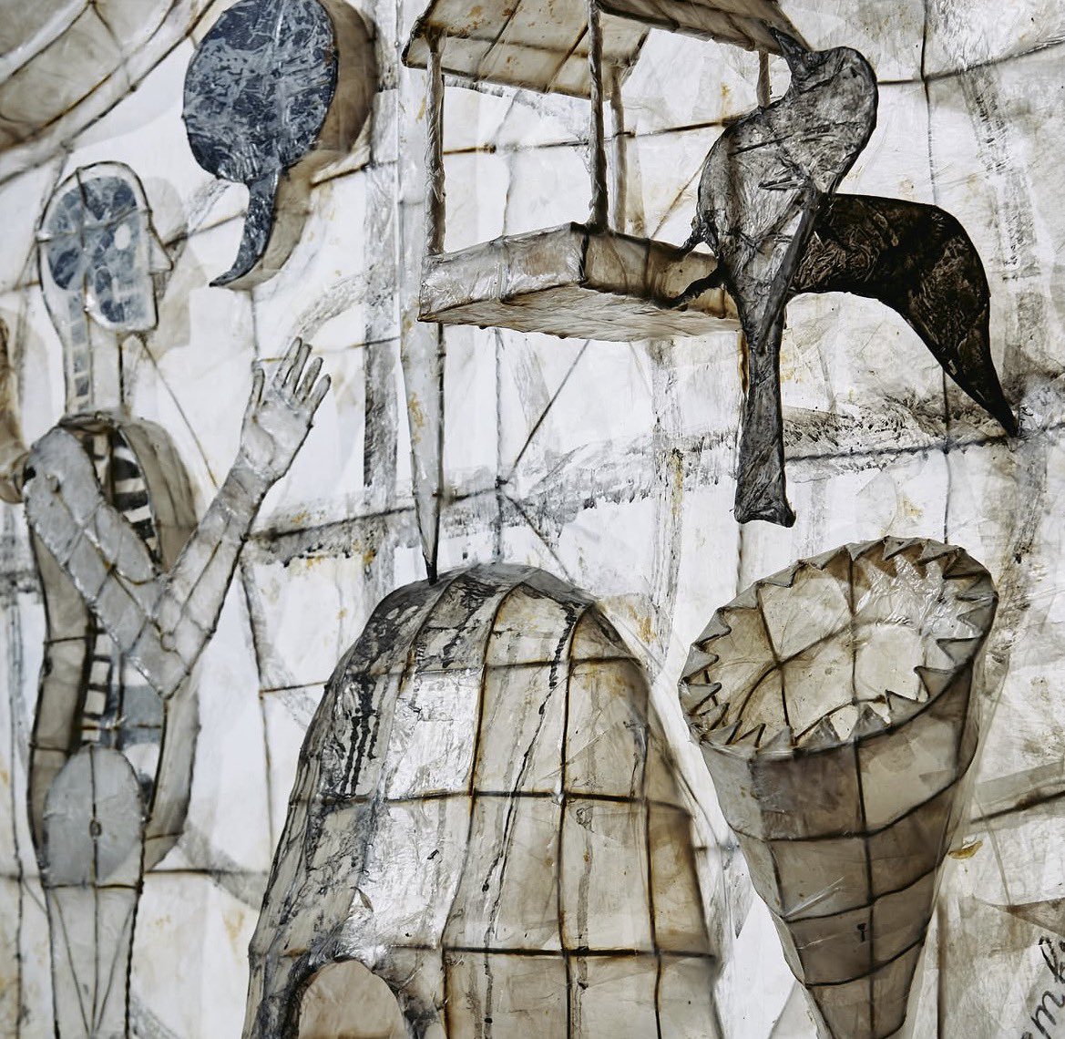 colinarmis's tweet photo. this morning I got really into the work of Ukrainian artist Kostiantyn Zorkin, his work is so tactile and made with so many different materials and textures. his current works (using a lot of skeletons) I’m particularly liking https://t.co/qAGC9MWlth