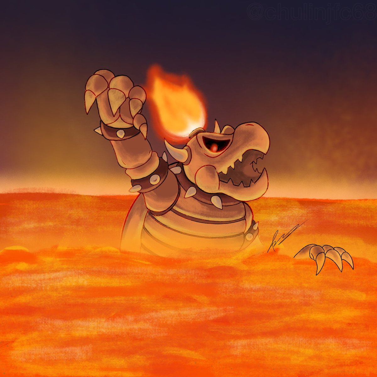ChulinJFC68's tweet photo. Updated Dry Bowser 
#drybowser #bowser #MarioFanart https://t.co/LWmc9hjsQ2