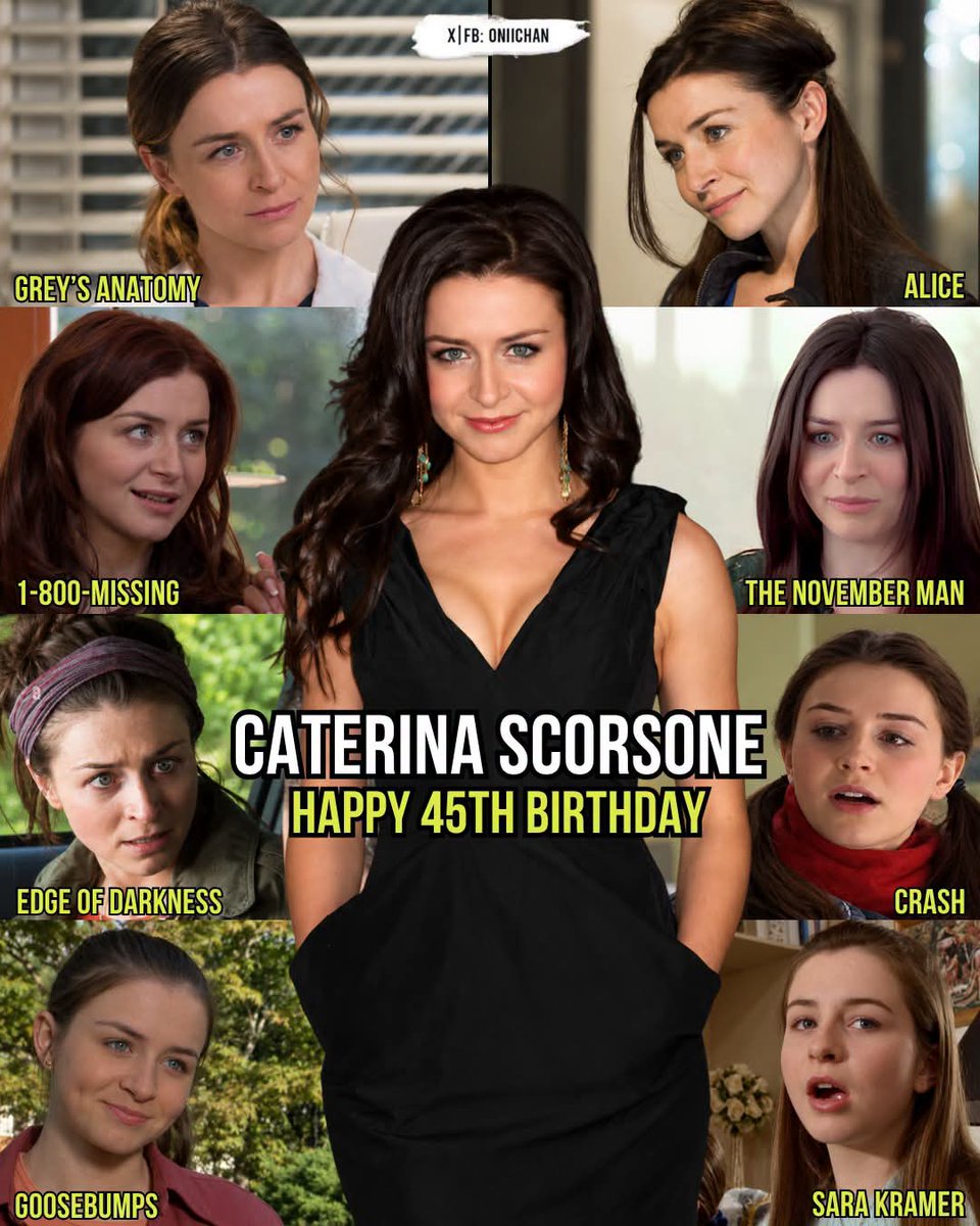 oniichanph's tweet photo. Grey’s Anatomy Star Caterina Scorsone Marks Her 45th Birthday 🎬🎂

Caterina Scorsone became a fan favorite as Dr. Amelia Shepherd, first joining the Grey’s Anatomy universe through Private Practice before becoming a major part of Grey’s Anatomy itself. Amelia’s complicated journey, sharp personality, and emotional storylines have made her one of the franchise’s most recognizable longtime characters.

Before stepping into scrubs, Scorsone had already built a varied career through 1-800-Missing, Power Play, Crash, and the fantasy miniseries Alice. Her film work later included Edge of Darkness and The November Man, while Amelia also crossed over into Station 19.

Some of her standout roles include:
• Dr. Amelia Shepherd (Grey’s Anatomy / Private Practice / Station 19)
• Alice (Alice)
• Jess Mastriani (1-800-Missing)
• Celia (The November Man)
• Melissa Conway (Edge of Darkness)
• Michelle Parker (Power Play)
• Callie Wilkinson (Crash)
• Jessica Walters (Goosebumps)
• Sara Kramer (Goosebumps)
• Susie (All I Wanna Do / Strike!)
• Joanne Delgado (Castle)
• Maria Witkowski (The Third Miracle)

Happy 45th birthday, Caterina Scorsone! Amelia Shepherd has become the defining role of her career, but Alice, Jess Mastriani, and the many characters that came before Grey Sloan show just how long and varied her journey on screen has been. 🎂✨
