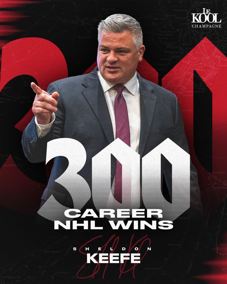 NJDevils's tweet photo. The bench boss just hit 300. https://t.co/8oR32AU3x6