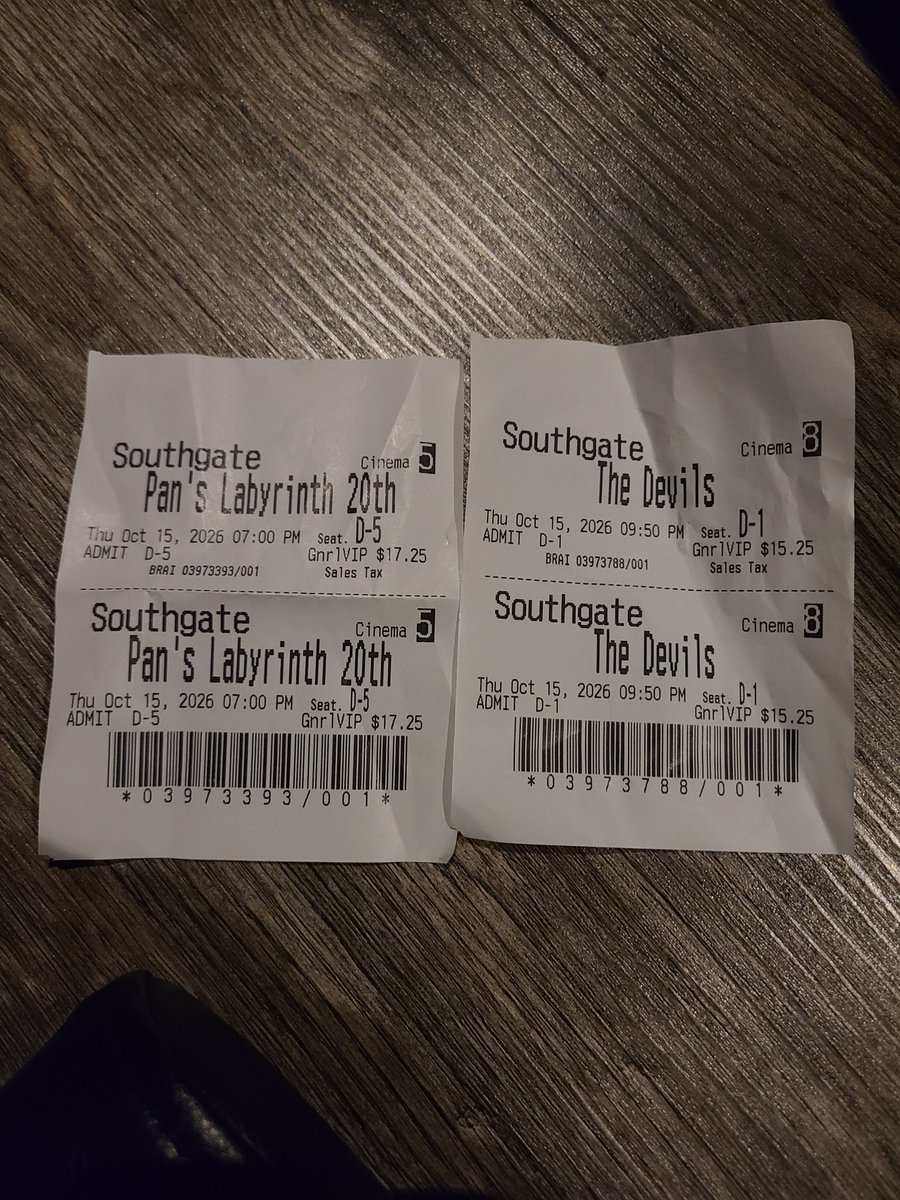 szubeczak's tweet photo. Pan's Labyrinth 20th Anniversary remastered AND in 3D along with The Devils restoration in the same day. What a world!
@RealGDT @clockwork_wb #PansLabyrinth #TheDevils #KenRussell #GuillermoDelToro #michigan https://t.co/yg7vO2IO2g