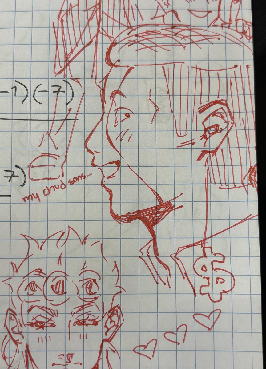 bloodiedbunn1es's tweet photo. doodles from calc today... sell me this critical point extrema. #jjba #jojo #giogio #giornogiovanna #goldenwind #josuke4 #josukehigashikata #okuyasunijimura #diamondisunbreakable #diu #jolyne #jolynekujo #stoneocean #josephjoestar wow thats a lot of tags https://t.co/zS1VXfA9dM