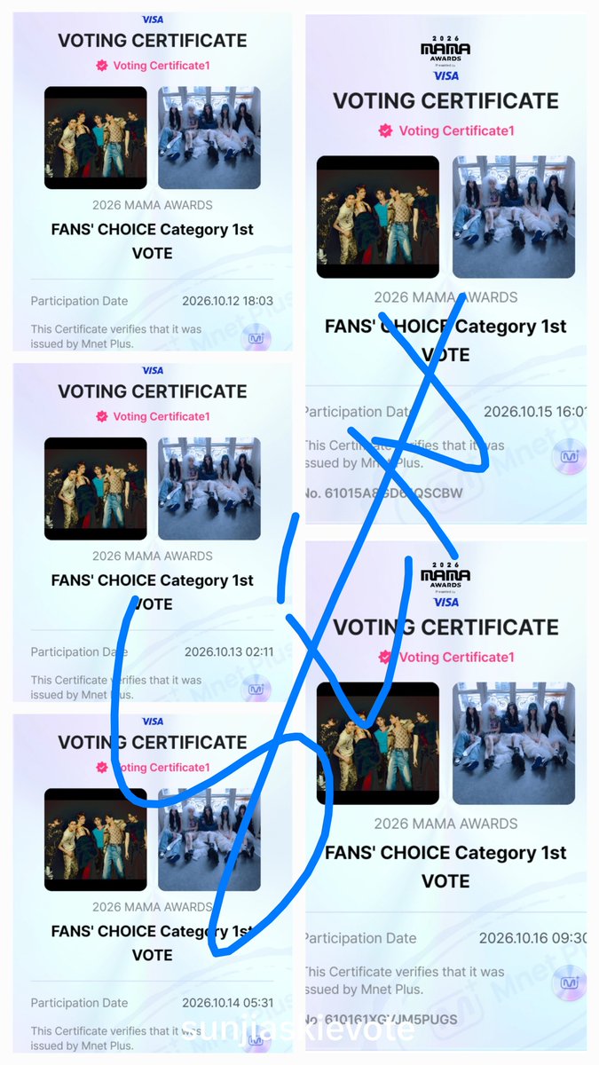 Sunjiaskie's tweet photo. Compilation of my votes i vote #ENHYPEN for #2026MAMAVOTE https://t.co/Twr54BciH0