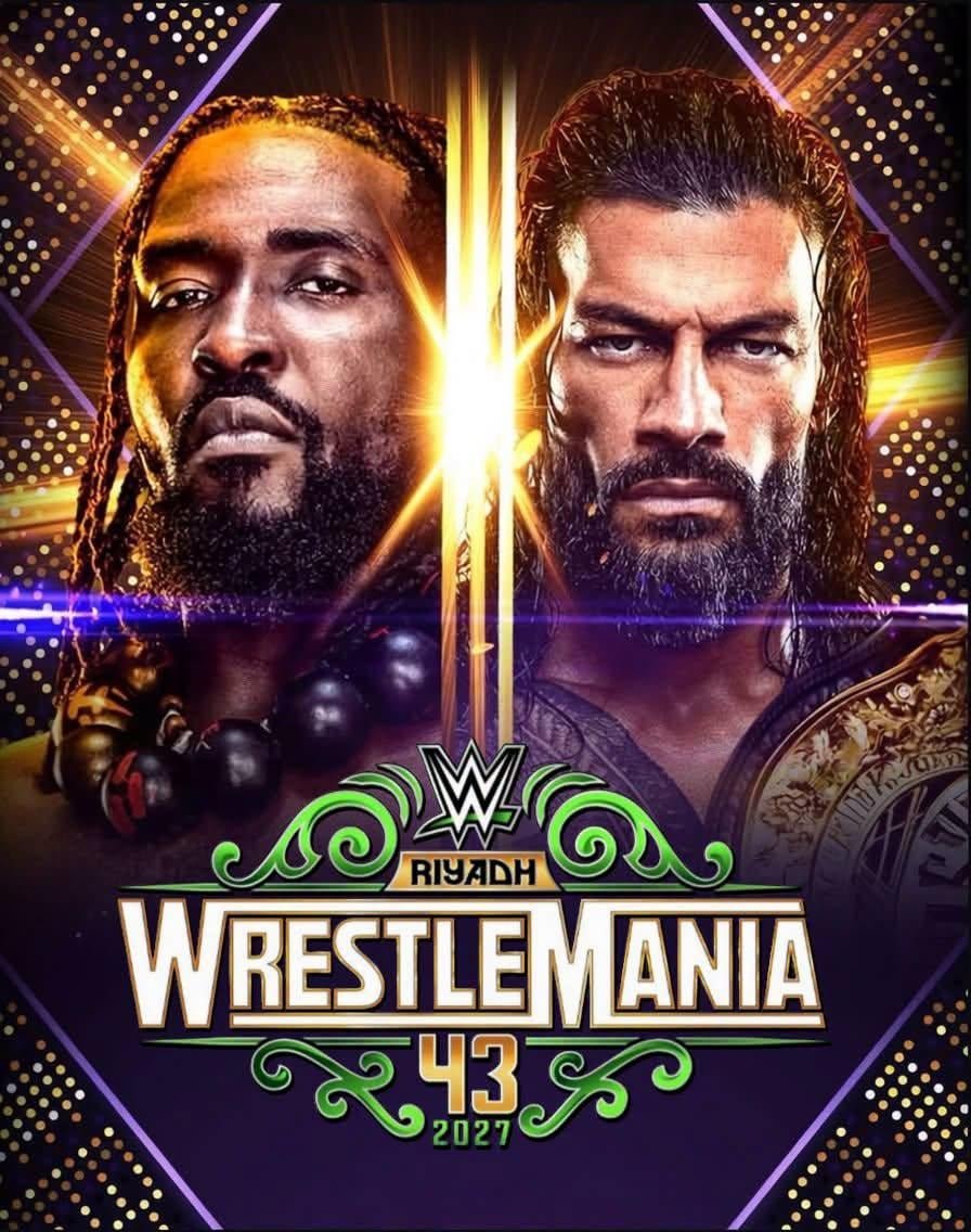 EliteClubS0B's tweet photo. Roman Reigns vs. Oba Femi and CM Punk vs. Cody Rhodes are among the early matches being discussed for WrestleMania 43.

Reigns vs. Femi is reportedly being viewed by several people within WWE as a potential main event.

(@WrestleVotes on @FightfulSelect) https://t.co/z8u6amEngH