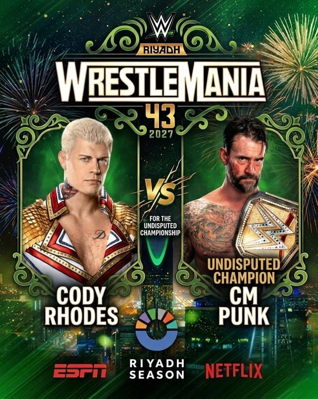 EliteClubS0B's tweet photo. Roman Reigns vs. Oba Femi and CM Punk vs. Cody Rhodes are among the early matches being discussed for WrestleMania 43.

Reigns vs. Femi is reportedly being viewed by several people within WWE as a potential main event.

(@WrestleVotes on @FightfulSelect) https://t.co/z8u6amEngH