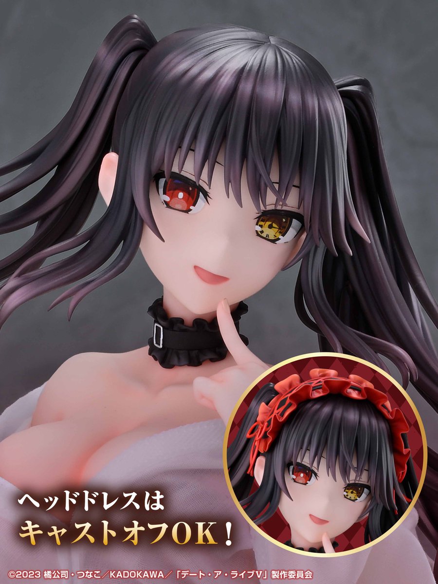 medicos_et_02's tweet photo. 【「時崎狂三」1/4スケールフィギュア化！】

10/22（木）12：00予約開始！

アニメ「デート・ア・ライブV」
「Re▼Dress 時崎狂三 1/4 YシャツVer.」

EC限定特典「ぺろり顔＆短銃パーツ」付属！

1/4スケールの全高約40cm！
26,950円(税込)にてお手元にお迎えいただけます！

Yシャツ＆ヘッドドレスは着脱可能！
お好きな姿の狂三をお楽しみくださいませ！

#date_a_live