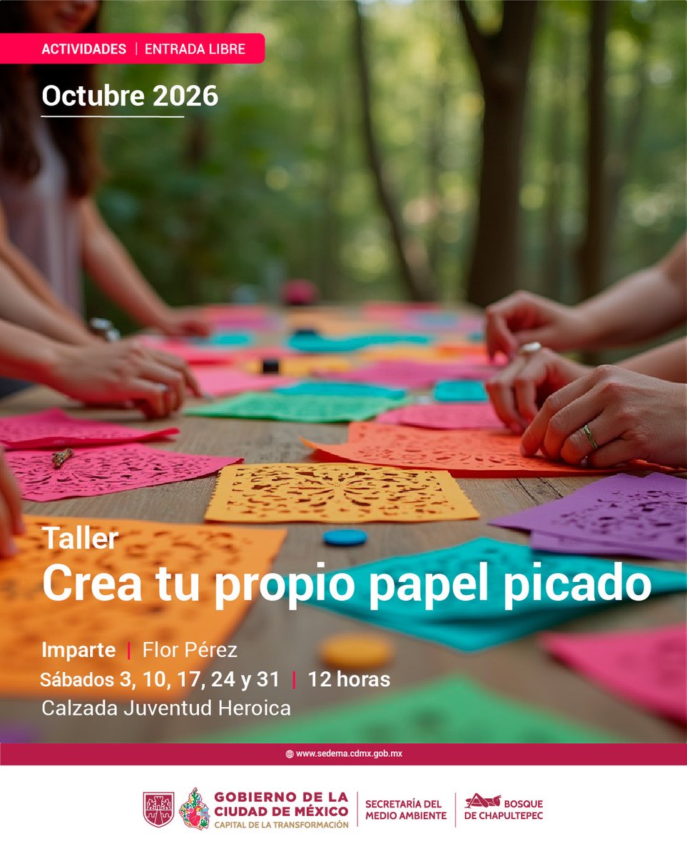 ChapultepecCDMX's tweet photo. Dale un toque distinto a tu ofrenda con los talleres especiales que hemos preparado para ti 💀 https://t.co/ieYqJlIuWs