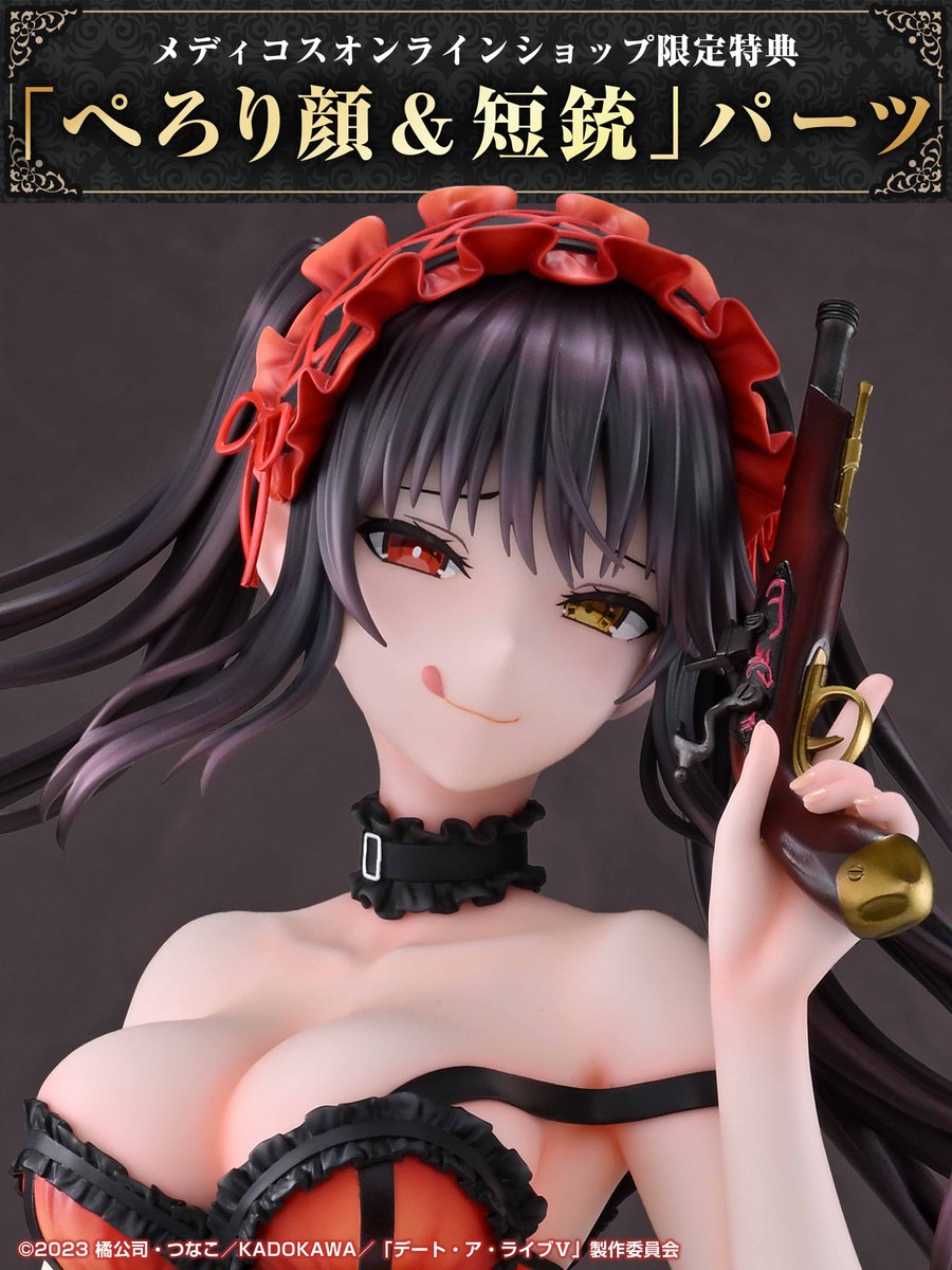 medicos_et_02's tweet photo. 【「時崎狂三」1/4スケールフィギュア化！】

10/22（木）12：00予約開始！

アニメ「デート・ア・ライブV」
「Re▼Dress 時崎狂三 1/4 YシャツVer.」

EC限定特典「ぺろり顔＆短銃パーツ」付属！

1/4スケールの全高約40cm！
26,950円(税込)にてお手元にお迎えいただけます！

Yシャツ＆ヘッドドレスは着脱可能！
お好きな姿の狂三をお楽しみくださいませ！

#date_a_live