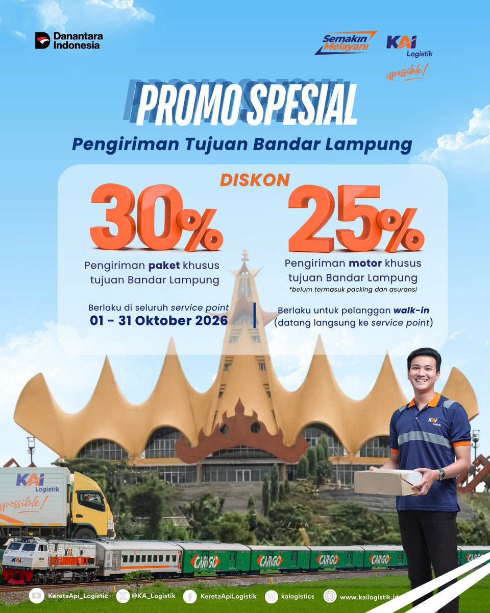 mrsbanurea's tweet photo. @KA_Logistics Jawabannya : Bandar Lampung @amelade @_diananana_ @royanazallady https://t.co/YL7kYSyotp