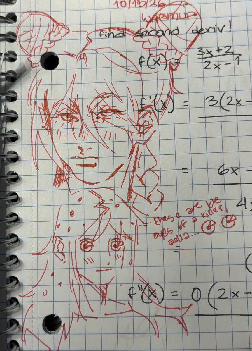 bloodiedbunn1es's tweet photo. doodles from calc today... sell me this critical point extrema. #jjba #jojo #giogio #giornogiovanna #goldenwind #josuke4 #josukehigashikata #okuyasunijimura #diamondisunbreakable #diu #jolyne #jolynekujo #stoneocean #josephjoestar wow thats a lot of tags https://t.co/zS1VXfA9dM