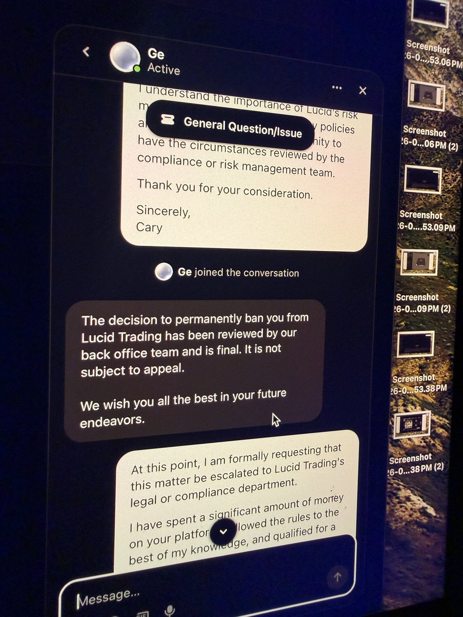 Jetlag_offical's tweet photo. @jtxcodex @PropFirmsGuru No they had me go and verify if when I was going to get payout on 2 accounts then out of no where fully ban and delete my accounts. When I asked them why or if I’m able to talk to somebody or see exactly what flagged it they said no that their decision is final. https://t.co/C8iKqBHVF2
