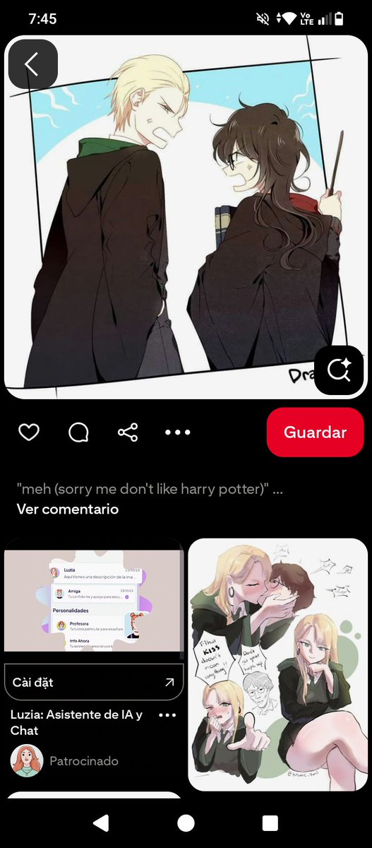 belcebuW9's tweet photo. Estos simios se comportan como si hubieran descubierto el fuego. Ya han habido fanfics en los que hacen a Draco chica o a Harry chica. La diferencia es que lxs que lo hicieron si son potterheads (artistas reales), y no necesitaron de una IA. https://t.co/3QHvGQi1rC