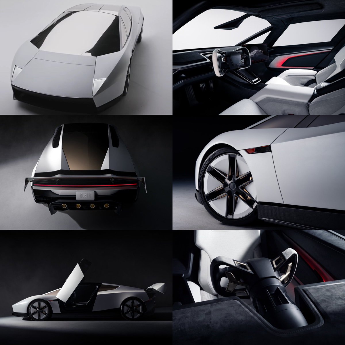 CerebrosG's tweet photo. Urgente de último momento: El nuevo vehículo “Roadster” de Tesla. Es un auto que puede levitar o dar saltos cortos gracias a sus propulsores. Además aterriza de forma controlada gracias a los propulsores que frenan la caída. Lo que acaba de lograr Elon Musk es HISTÓRICO, esto es un antes y un después para la humanidad.
