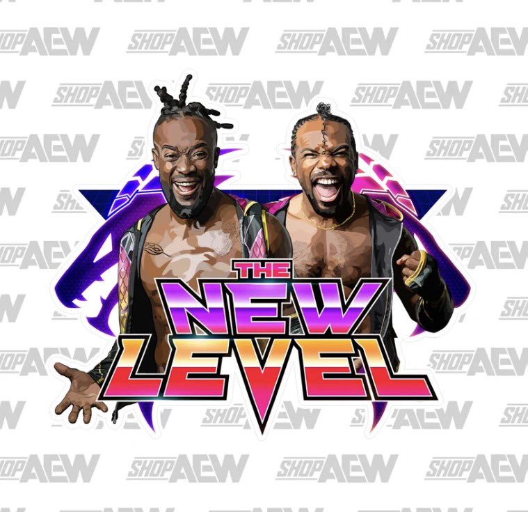 LGDA726's tweet photo. The official New Level illustration sticker featuring @TrueKofi and @AustinCreedWins is now available at @ShopAEW 
I had the honor of drawing this incredible dup for this item and can now officially share it. 
Head over to https://t.co/WDLbuUWHSU to order yours today. https://t.co/aXFvyTCCHL