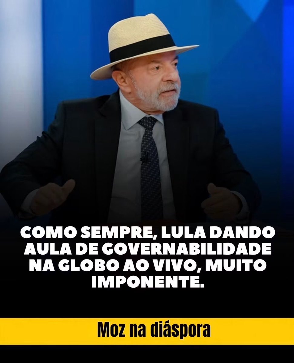 AngelJones_13's tweet photo. ✊🏼 Excelente entrevista de Lula!! 

Lula apresentou-se de forma altamente preparada, conseguindo contra-argumentar, explicar as posições do governo com clareza e detalhar os rumos propostos para o país. 

Uma das melhores entrevistas de LULA!! 

BRILHOOOOU!! ✨🌟

📸 Moz na diáspora