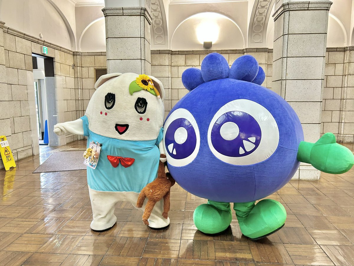 buru_buru_kun's tweet photo. ふにゃっしー、何持ってるの…？？？

#ご当地キャラカーニバル https://t.co/ziaP3TZAqG