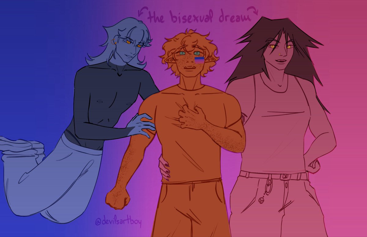devilsartboy's tweet photo. dylan's bi awakening being his big sis best friends... #oc https://t.co/Py4WNkmPZM