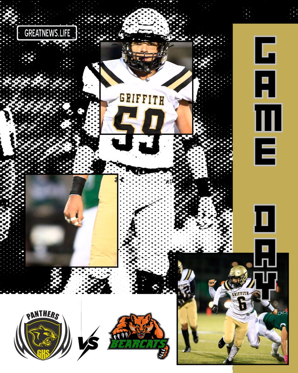 NWIndianaLife's tweet photo. Get ready, Griffith; it's game day! 📸🏈 We will see you tonight as you battle the Bearcats! ⭐ @GHSBlackandGold https://t.co/kloJyR8rcY