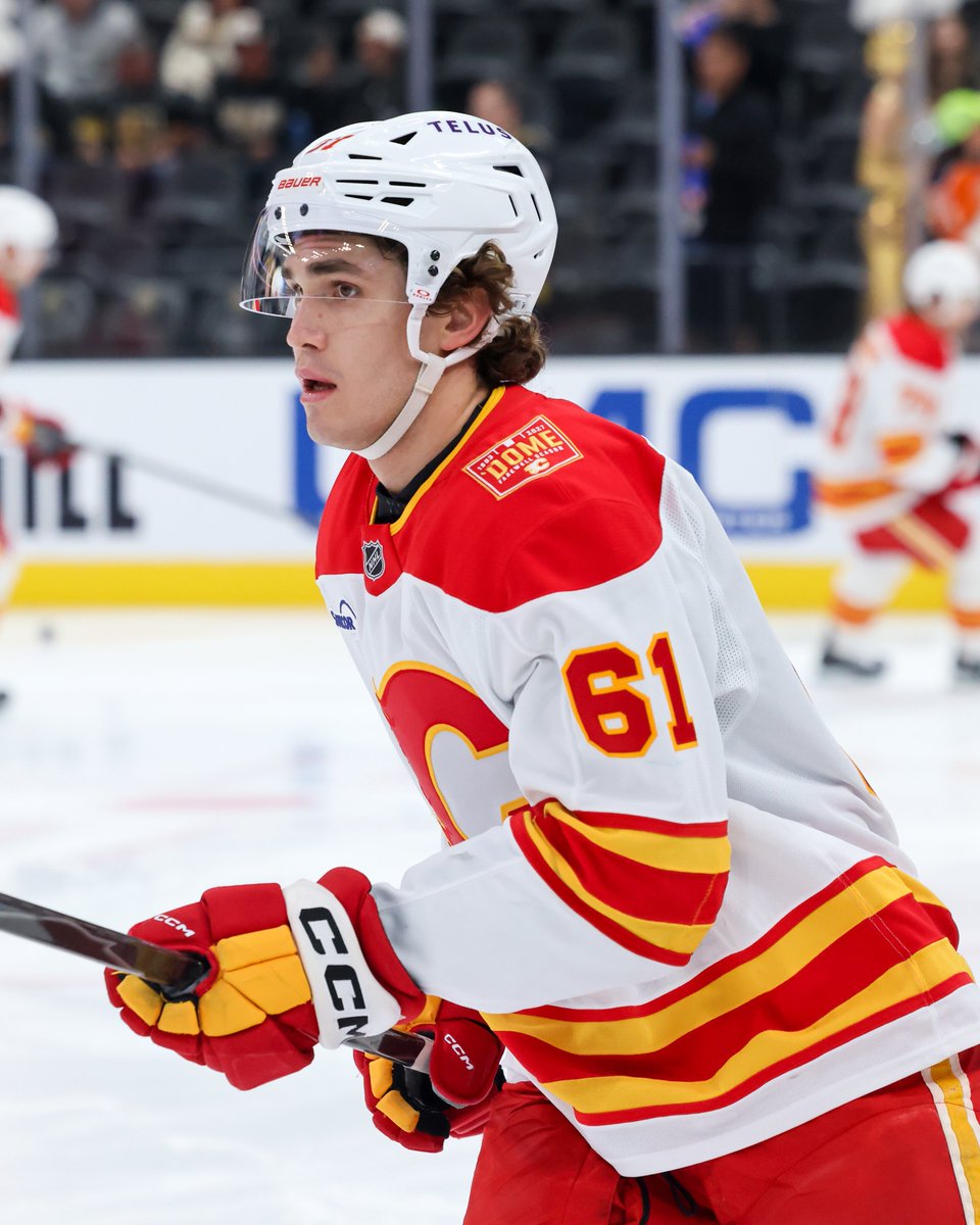 NHLFlames's tweet photo. All warmed up in Vegas 🔥 https://t.co/IsfK6tJgJ8