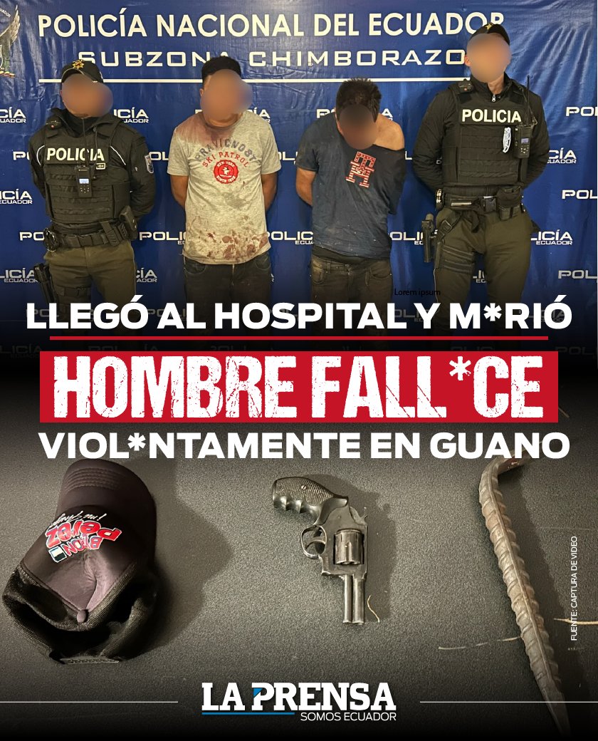 SomosLaPrensaEc's tweet photo. 👉 https://t.co/OWU2GQKUcD | Investigan muerte violenta registrada en Las Minas, #Guano.
#LaPrensaInforma https://t.co/tP4HqJCUOY