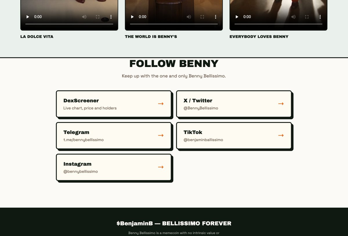 BennyBellissimo's tweet photo. If you haven't already go check out the official $BenjaminB website. 100% token transparency through and through. Locked Dev supply info online. #memecoin #solana #pumpfun https://t.co/VCzqJtHf08 https://t.co/4g7kuHGWX0