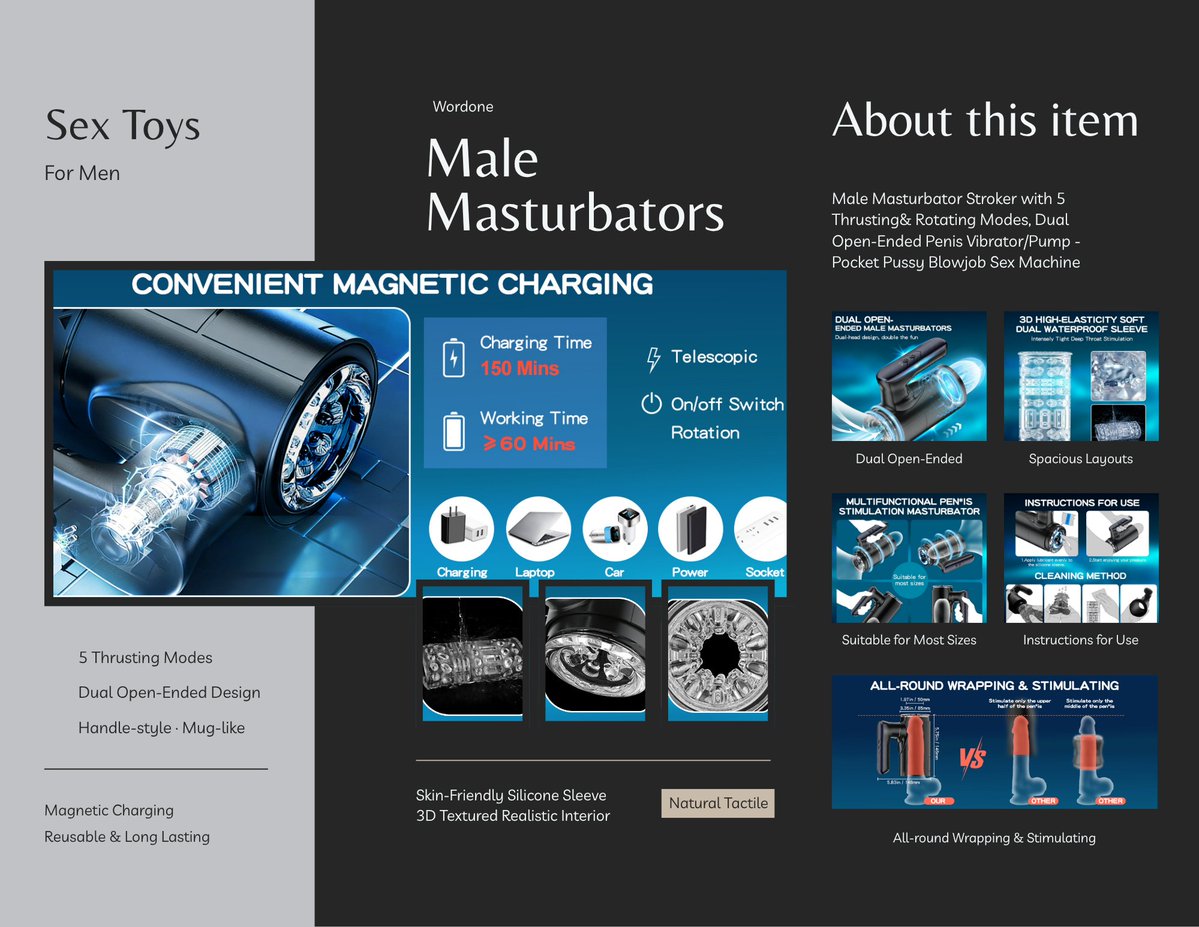 ValentCroix's tweet photo. 🔥 Mug-handle dual open-ended male masturbator!

This Wordone stroker features 5 thrusting + rotating modes, 3D textured soft silicone, magnetic charging &amp; no length limits. Easy grip for intense all-round stimulation.#MaleMasturbator #AutomaticStroker #SexToys #HandsFreePleasure https://t.co/1cuQW67vuw