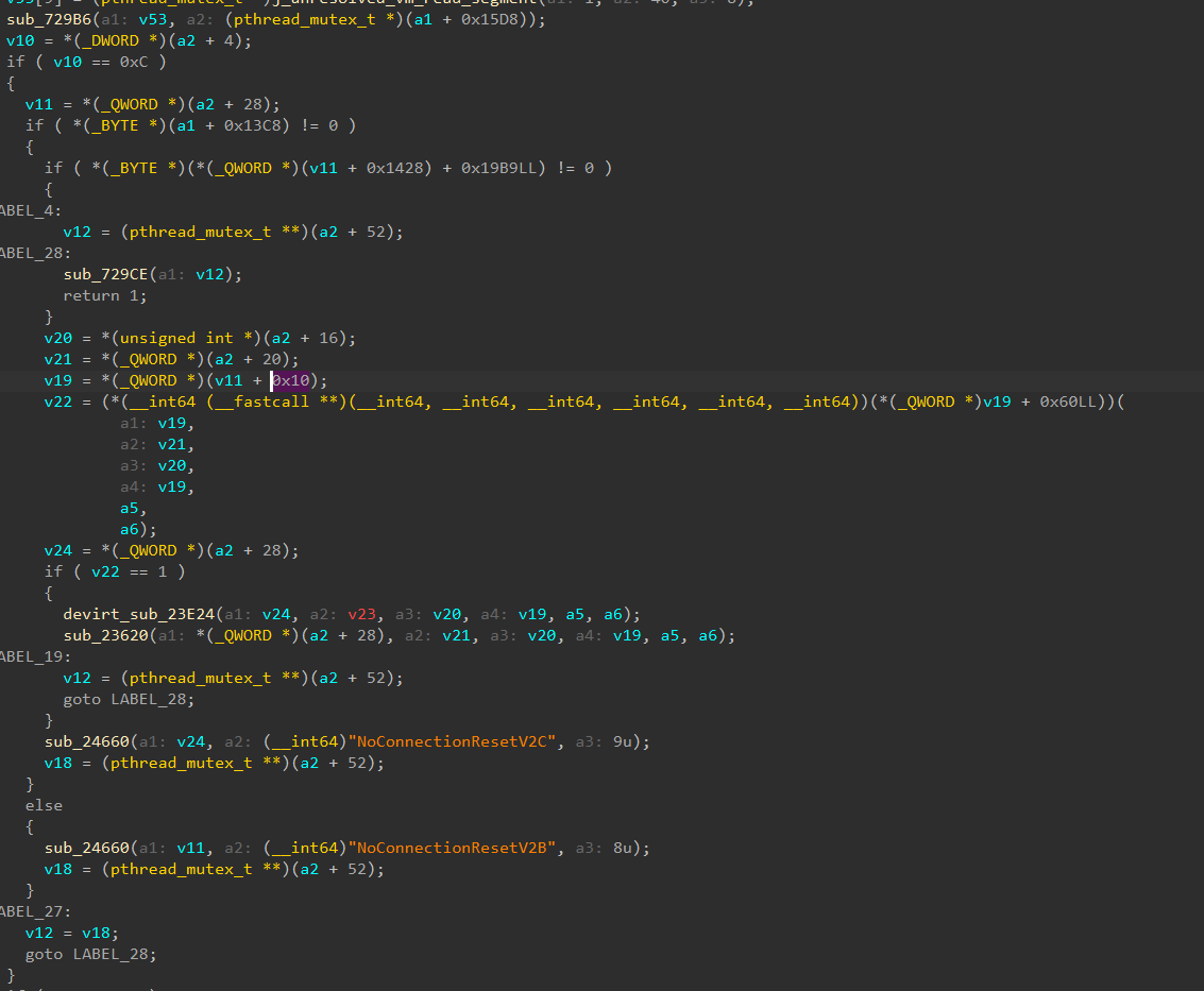 _xeroxz's tweet photo. I can independently verify these results are semi-correct. However there are a lot of issues with this output. I will cover it in this thread 👇

This binary is protected with CodeVirtualizer for context.

(Proper devirt on the left, vs AI on the right) func: 0x237F0 https://t.co/nx4YOQTU8g