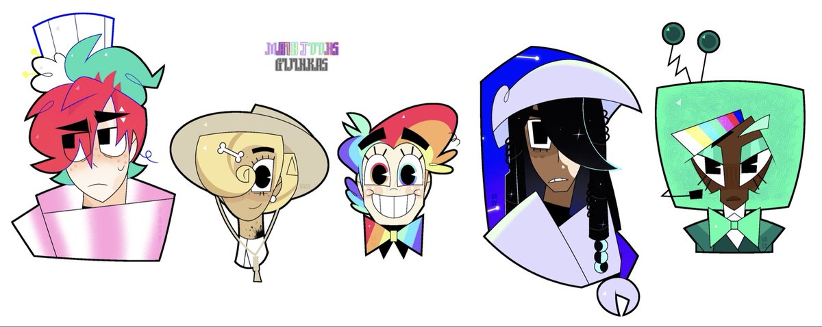 V4SYUTAS's tweet photo. 🌈 main toons gijinkas for fun 
#dandysworld 
ft. #sprout #shelly #dandy #astro #vee https://t.co/hkryHI4pmz
