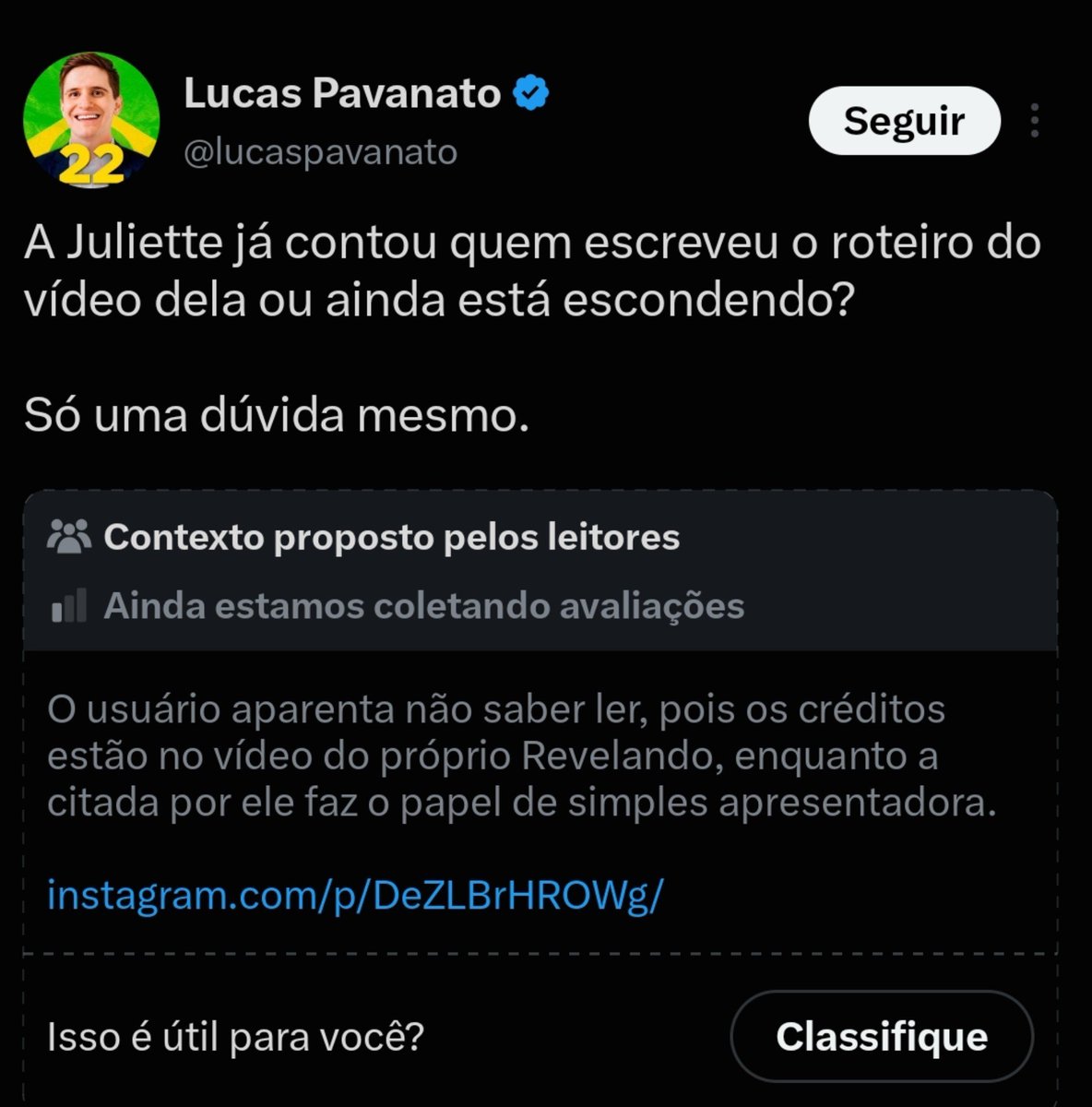 _Convictor_'s tweet photo. "O usuário aparenta não saber ler" https://t.co/ktvI0JDgor