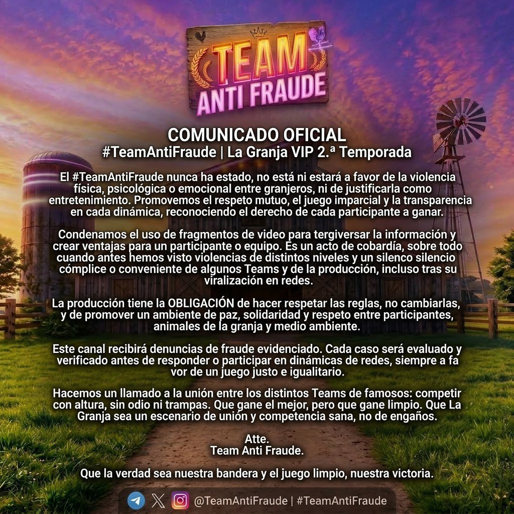 TeamAntiFraude's tweet photo. 🔥 ¿JUSTICIA? 🔥

Usa Hashtags:
#FraudeEnLaGranja 🗳️
#NoVeasLaGranja 🤦🏻

@TeamAntiFraude | #TeamAntiFraude 

💥 ¡¡¡COMPARTAN TODOS!!! 🔁 https://t.co/hKIaNimWXy