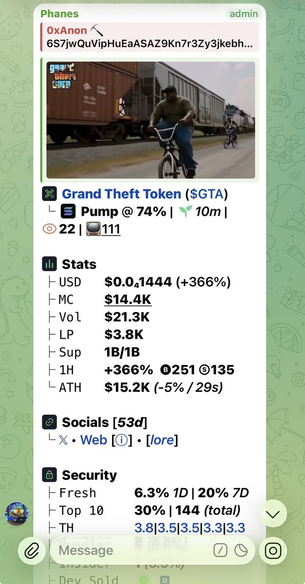 0xAnon01's tweet photo. 3.9X ON $GTA

Tg me https://t.co/C3Qz0Hdf3H for Early CAs and network alpha.

6S7jwQuVipHuEaASAZ9Kn7r3Zy3jkebhAMFxnuWnpump https://t.co/f97tqtAjU6