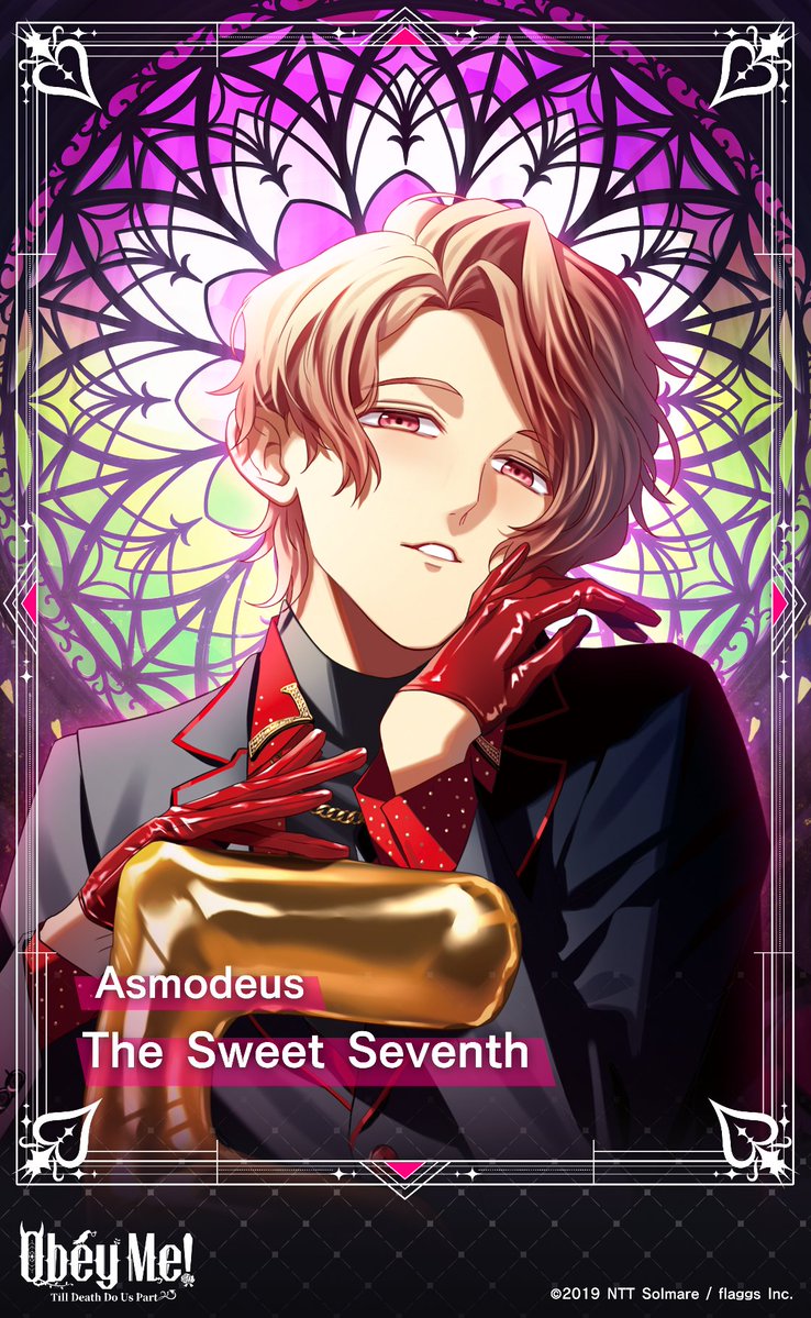 ObeyMeIDO's tweet photo. 📢 Introducing the Limited-Time Starfall: "Seven Sinful Tales" Cards!

Asmodeus: The Sweet Seventh

As you see Asmodeus off to work, his irresistible charm, perfected by seven special items, draws you in.
Get the card and enjoy the mini story! ✨

*In card stories, the character featured on the card appears as your partner.
*The release date of Asmodeus's voice lines is currently to be decided.
We sincerely apologize and appreciate your understanding.

Available until: October 30, 2026 at 8:00 PM (PDT)

#ObeymeIDO