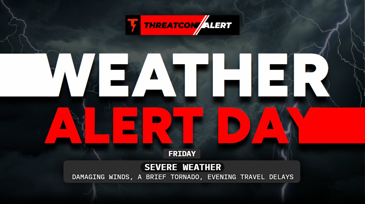 MannysWeather's tweet photo. Tracking Severe Weather ⚡

A squall line will develop along a cold front Friday afternoon. With a sufficient environment in place, damaging winds (60+ mph) are the main concern, and a brief tornado can't be ruled out. Stay Tuned!

#NJwx #PAwx #NYwx #MDwx #severewx #wxtwitter