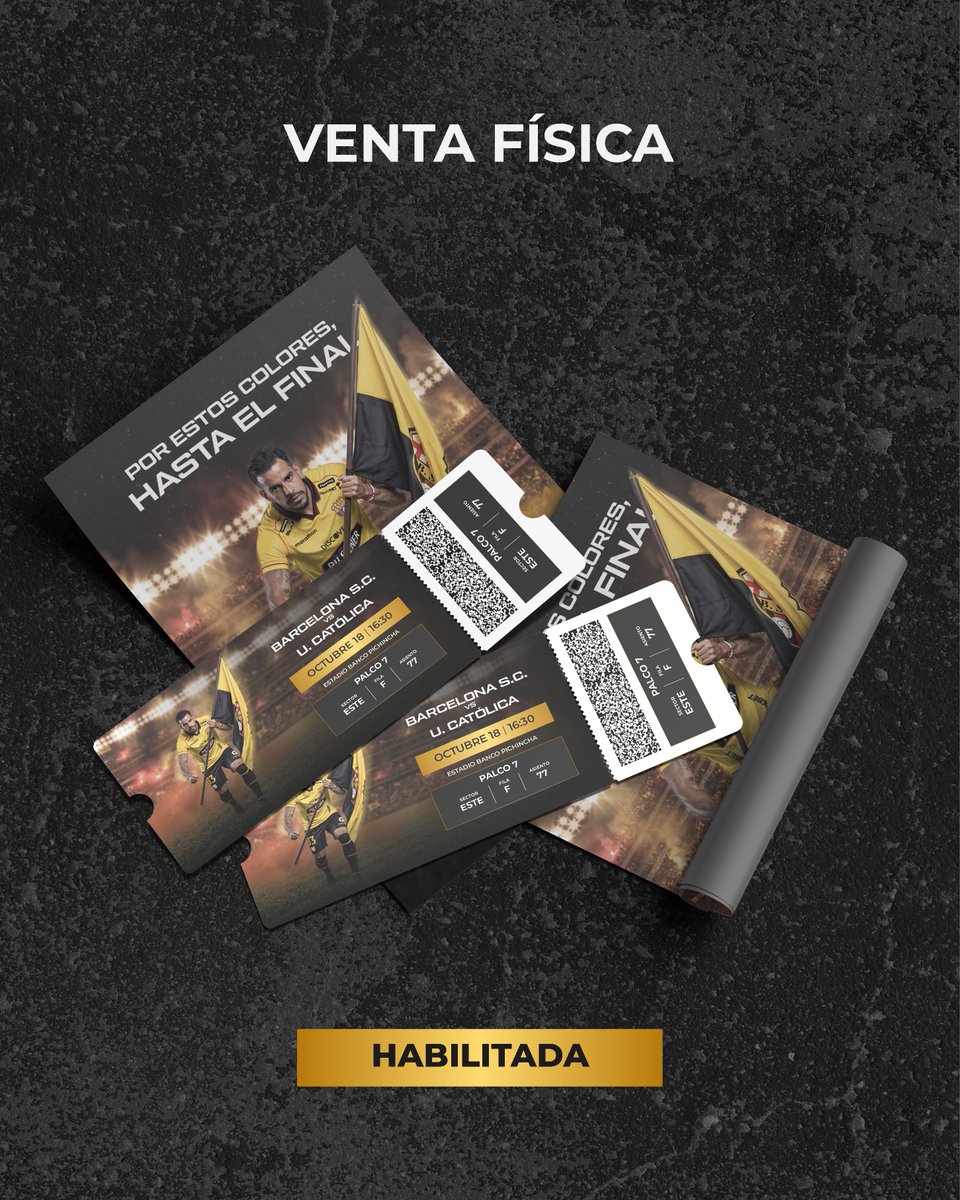 BarcelonaSC's tweet photo. Ya está habilitada la venta física de boletos para este domingo.

Consulta los puntos de venta, horarios y más información aquí:

https://t.co/Q682asqcSh

#VamosIdolo https://t.co/04x8yaiSra