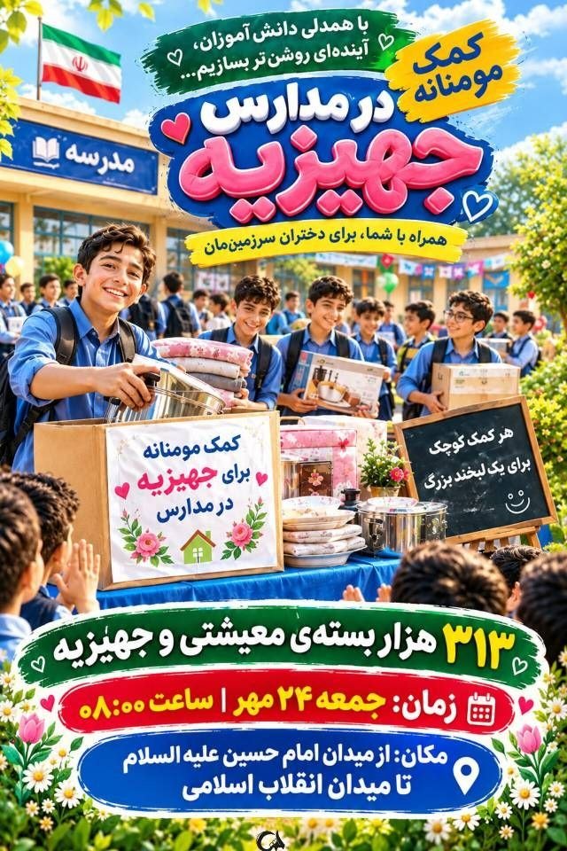 DrayaMamoli's tweet photo. @reza_ahmadi0073 از دل مردم، برای مردم؛ به رسم بعثت
بعثت تا مواسات؛ طلوع امید در خانه‌ها
یک ملت، یک همدلی، هزاران لبخند

#از_بعثت_تا_مواسات https://t.co/zHaHJ4TL3A