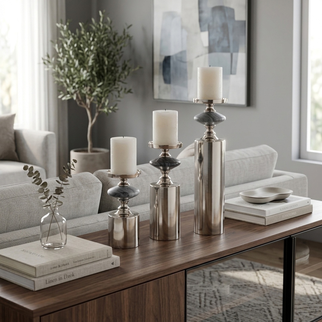 danieljdevries's tweet photo. The holiday table gets its mood from the candles.

Today's Sagebrook Home and Elevarre holiday picks cover every height in the room: Elevarre's Tamaha branch pair in gold, the 16" Forged 5-taper in black, Elevarre's Leiden trio in silver and grey marble, and the 30" Abacus floor pillar in black.

Each one is built to carry candlelight in a different spot. The Tamaha pair frames a sideboard behind glass, the five-arm piece makes a centerpiece, the Leiden set steps down a console, and the Abacus stands on its own by the sofa or the fireplace.

For partners, the win is speed. Site-ready photography we are providing means products go live fast on ecommerce sites and social, and clean imagery gives AI-powered search something to match when shoppers look for holiday decor. Sagebrook Home and Elevarre are built for the omnichannel shopper.

#WholesaleDecor #SagebrookHome