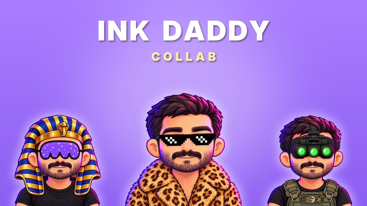Rajigbolahan6's tweet photo. Giveaway 3 FREE GTD spots for @InkDaddynft 

1,111 portraits on Ink. One onchain family.

To enter:
◆ Follow @InkDaddynft
◆ Like &amp; repost
◆ Drop your EVM wallet below

⏳ Ends in 48 hours. https://t.co/LJocCUhFzj