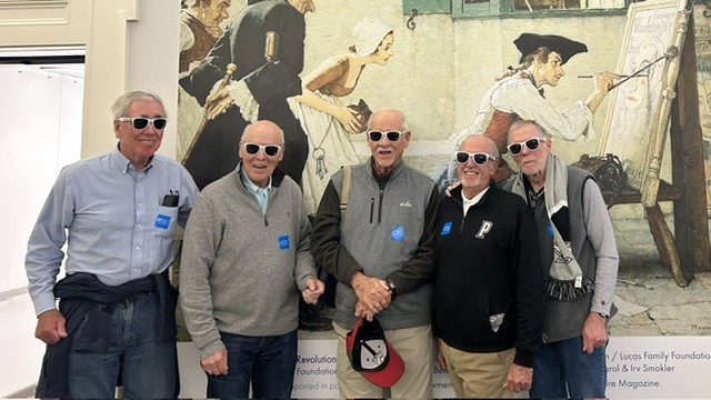 PC_Alumni's tweet photo. Mini reunion alert! Five classmates from the Class of 1968 headed to the Berkshires for fall foliage and four days of connection — bringing their PC sunglasses and class rings to show off. 😎

Have a life update to share? Submit a class note: https://t.co/OuHgKSqfHs https://t.co/yczTUWRq9w