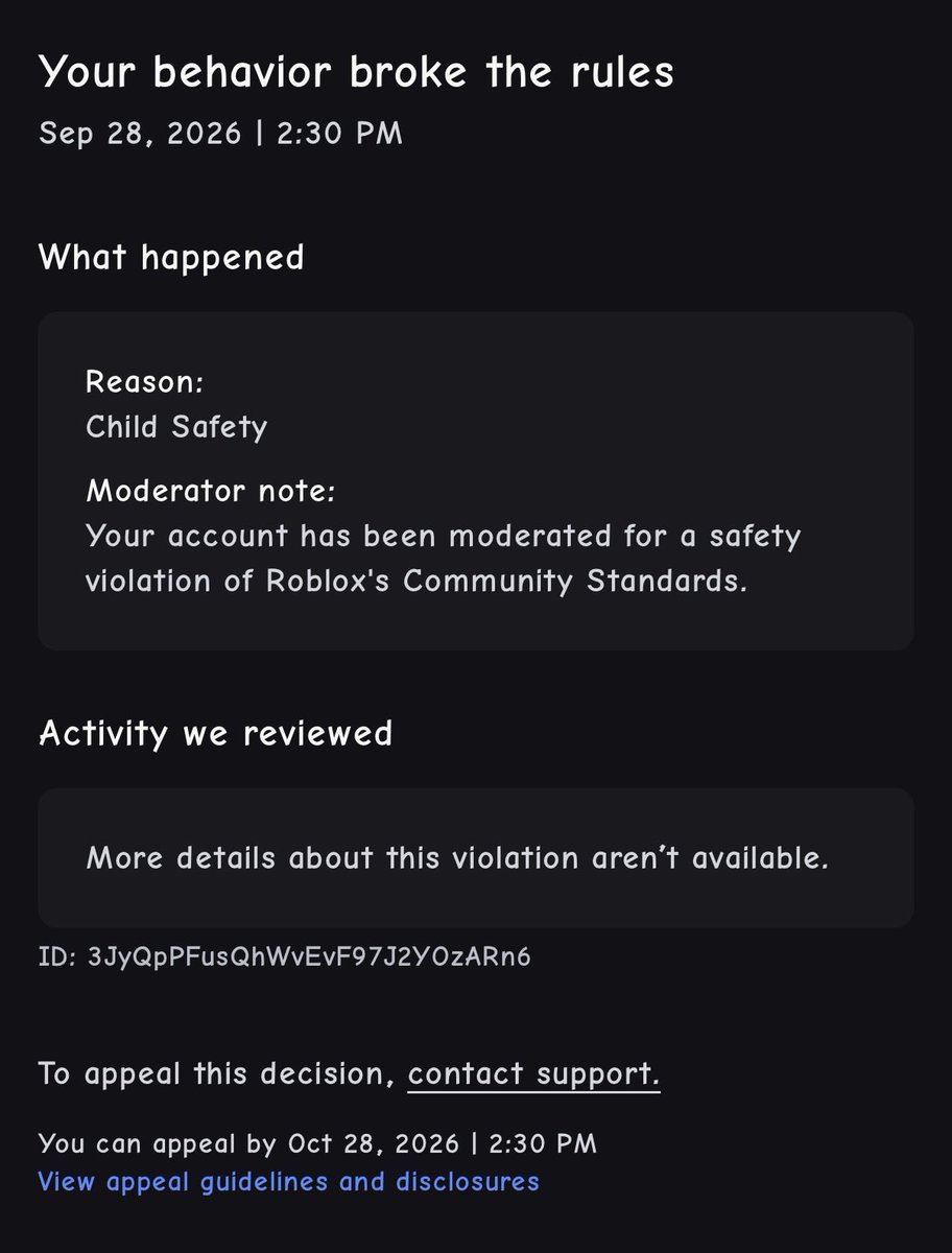 ImToo_Cold's tweet photo. @MaximumADHD I've been banned for quite a bit now and I've been increasingly growing more worried about this

This will probably be my last message to you but I really do want my account back, please help me if you can, they've got me banned for no reason 😭

user: ImSoReal_100
id: 1331027778 https://t.co/mXcuSegp7K