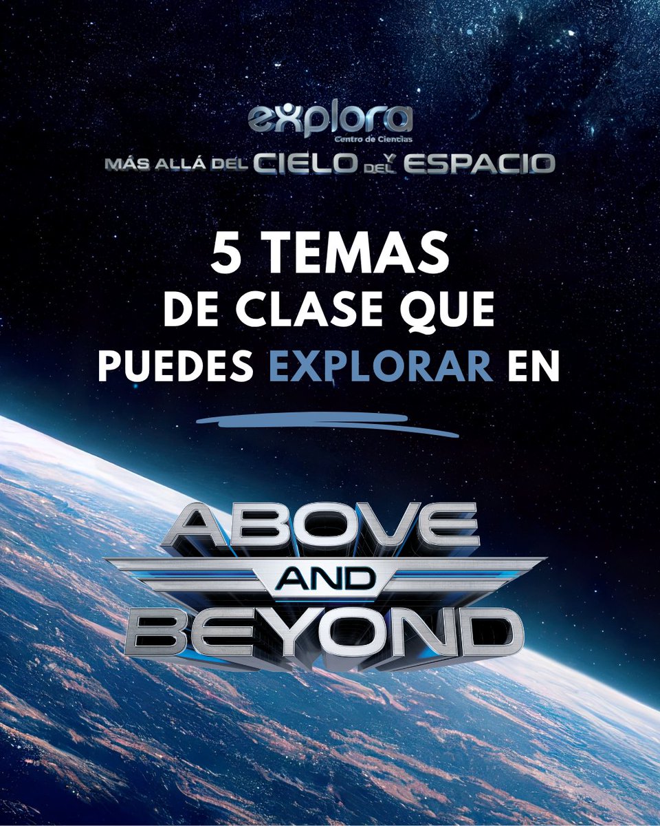 ExploraLeon's tweet photo. Lleva a tus estudiantes a ABOVE AND BEYOND y descubre nuevas formas de vivir la ciencia.
Consulta información o reserva en https://t.co/8du63bjdi2. / 477 7116711 ext. 252 / Whatsapp 7441449549
¡No te lo pierdas, termina el 29 de noviembre!
#explora #ÚltimosDías #visitasescolares https://t.co/4ihLIRdrJp