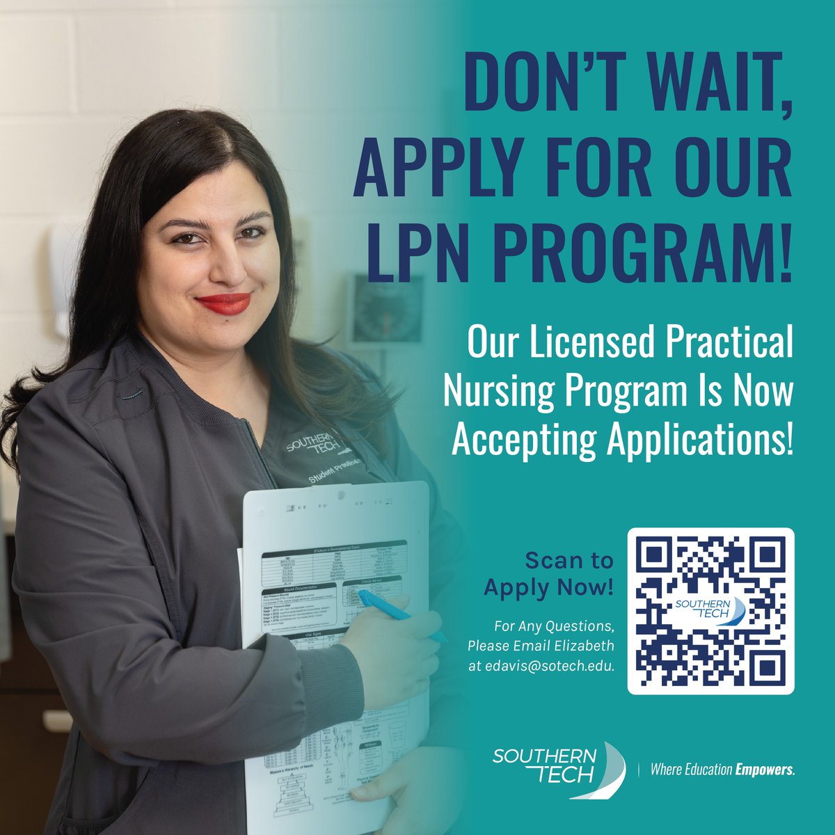 SouthernTechOK's tweet photo. Apply now to the SouthernTech Licensed Practical Nursing Program! Applications are now open. Don't miss your chance to join the highly successful SouthernTech LPN Program.
Apply now: https://t.co/QW55qYW3lJ https://t.co/XCTwJRxsK3