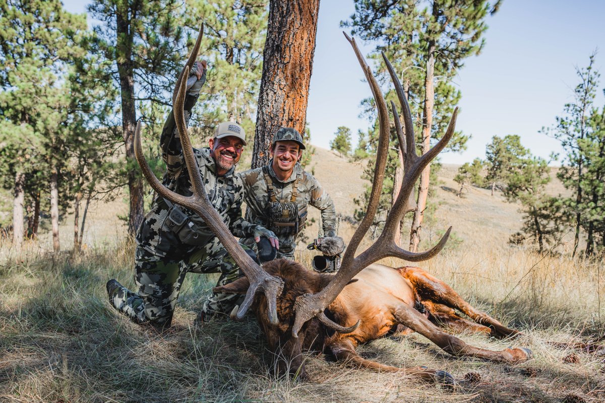 OUTDChannel's tweet photo. Please join us in congratulating Lee Lakosky of Outdoor Channel’s CRUSH with Lee & Tiffany on his second biggest archery elk to date in Montana.

Also, congratulations to Cole Thomas, CRUSH producer on his archery antelope in Montana.

#FindYourAdventure #outdoors #hunting #elk #bullelk