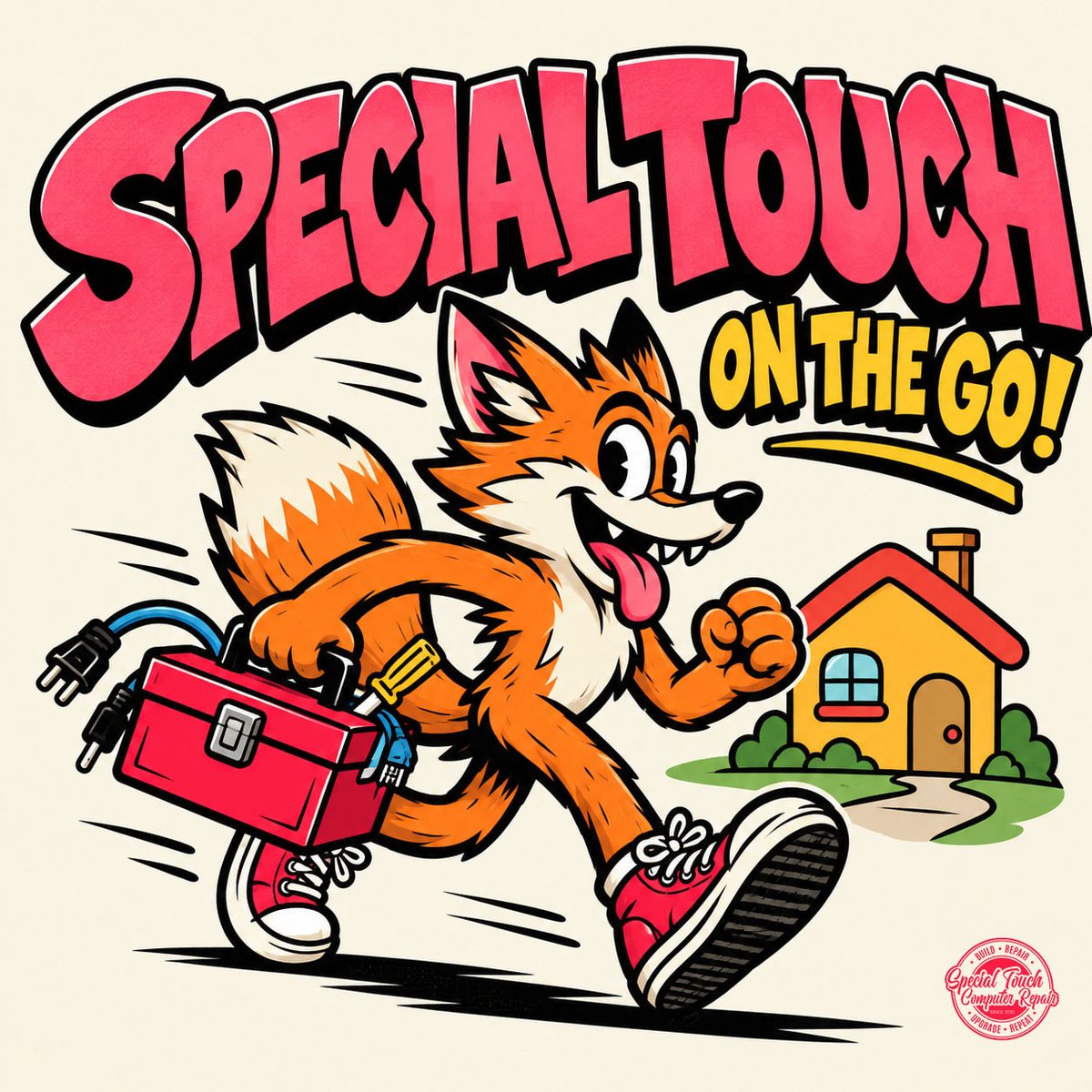 STCRepair's tweet photo. 🦊🧰 Special Touch on the Go!

💻 Computer repairs, tune-ups, Wi-Fi, printers, email, QuickBooks &amp; more!

🏠 We come to your home or office throughout Omaha!

📞 402-812-5130 https://t.co/rbqCpfDsxz