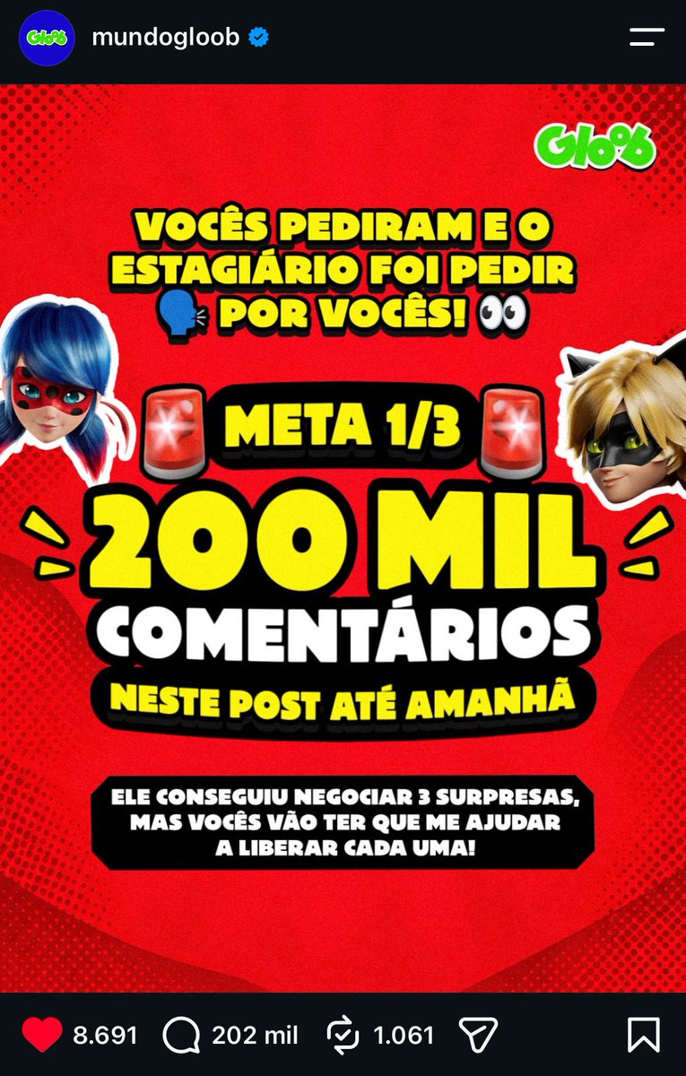 MLadybugBrasil's tweet photo. 🚨 META BATIDA EM 2 HORAS! https://t.co/bVNarYlXI5